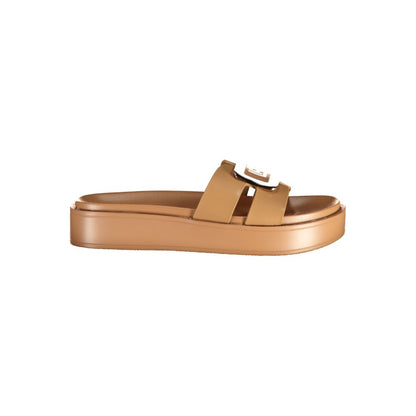 Laura Biagiotti Women's Polyurethane Slippers - Beige