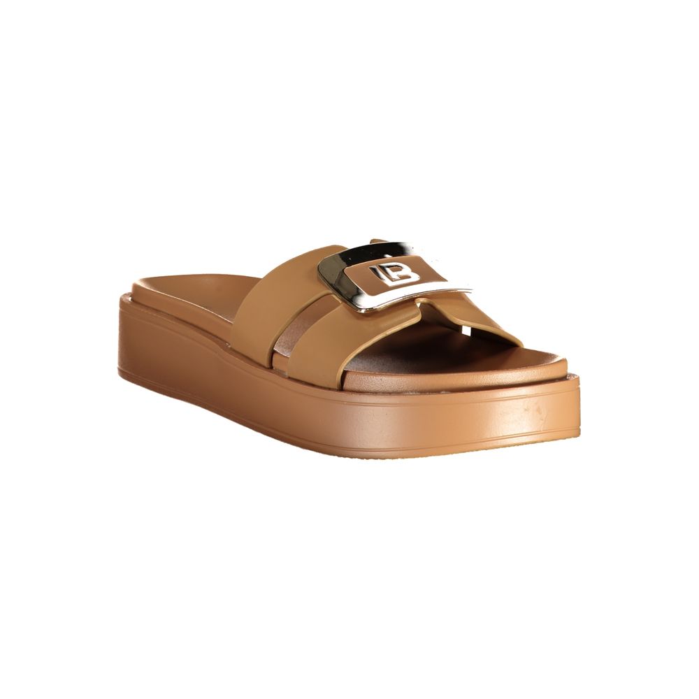 Laura Biagiotti Women's Polyurethane Slippers - Beige