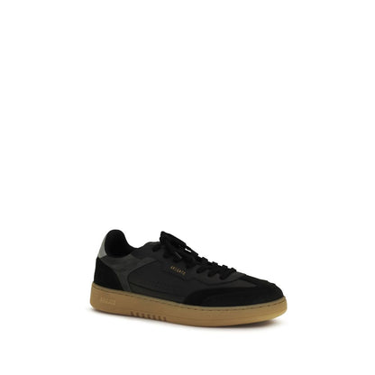 Sneakers by Axel Arigato for men in bos taurus calf suede leather black & signature presents a sumptuous silhouette, artfully capturing the essence of the Men's Low Top Bos Taurus Calf Suede Leather Sneakers with its sumptuous low-top style design.