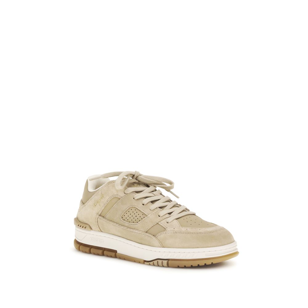 Athletic Sneakers by Axel Arigato for men in polyester & bos taurus calf leather beige showcases a architectural silhouette, artfully capturing the essence of the Men's Basketball Polyester & Bos Taurus Calf Leather Athletic Sneakers with its signature architectural basketball style construction.