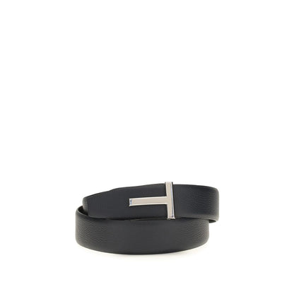 Belt by Tom Ford for men in bos taurus calfskin leather black & monogram features a versatile silhouette, artfully showcasing the versatile design of the The Monogram Bos Taurus Calfskin Leather Belt for a sophisticated, premium finish.