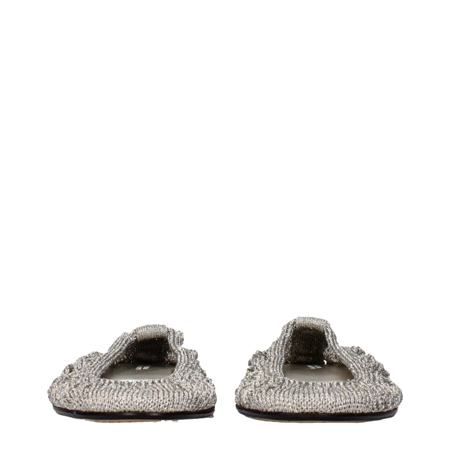 Ballet Flat Shoes by Isabel Marant for women in fabric gray & silver presents a effortless chic silhouette, showcasing the Women's Fabric Ballet Flat Shoes design with a effortless chic and for a sophisticated look.