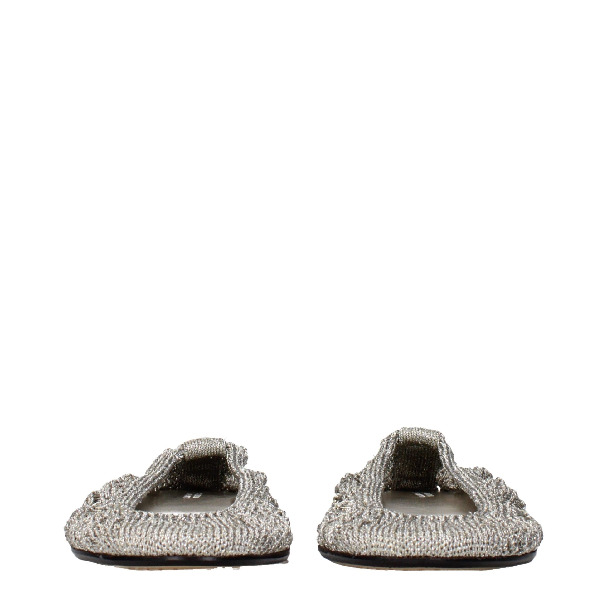 Ballet Flat Shoes by Isabel Marant for women in fabric gray & silver presents a effortless chic silhouette, showcasing the Women's Fabric Ballet Flat Shoes design with a effortless chic and for a sophisticated look.