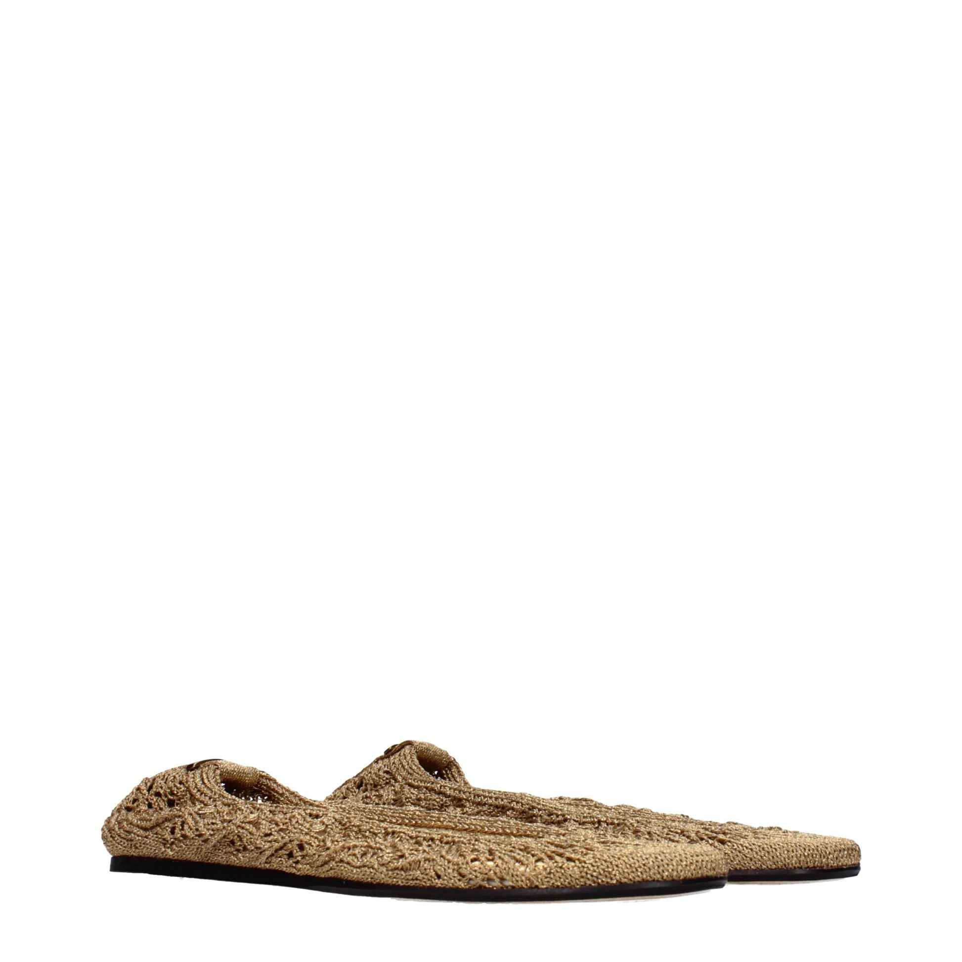 Ballet Flat Shoes by Isabel Marant for women in fabric gold showcases a dynamic silhouette, artfully capturing Women's Fabric Ballet Flat Shoes through its distinctive and elegant .