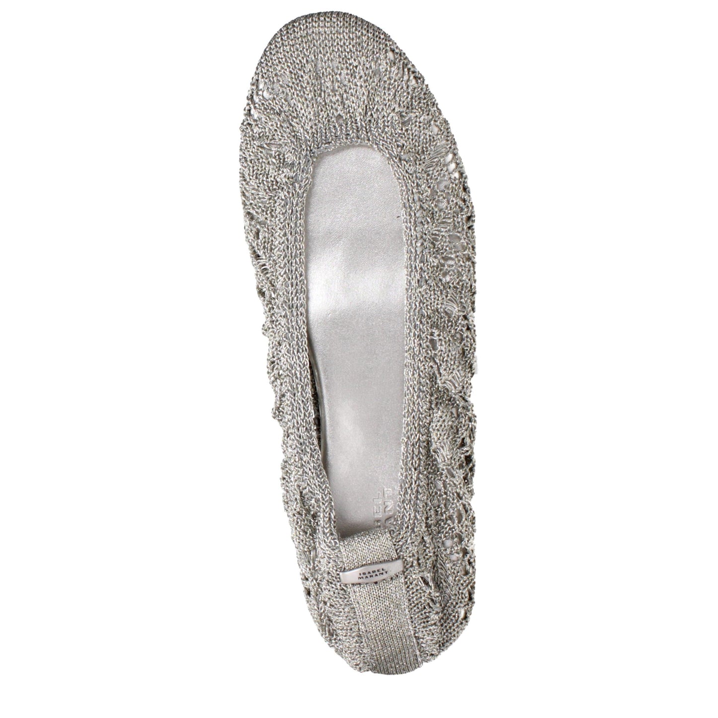 Ballet Flat Shoes by Isabel Marant for women in fabric gray & silver features an captivating silhouette, showcasing the captivating style of the Women's Fabric Ballet Flat Shoes with its distinct and refined .