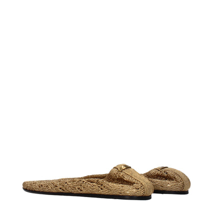 Ballet Flat Shoes by Isabel Marant for women in fabric gold features an statuesque silhouette from the Women's Fabric Ballet Flat Shoes collection, showcasing a and a statuesque for a statuesque look.