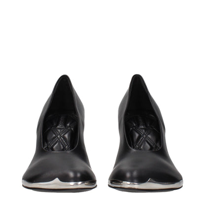 High-Heel Pumps Heels by Burberry for women in leather and black showcases a effortlessly elegant silhouette as Women's Leather High-Heel Pumps Heels, featuring a effortlessly elegant high-heel and a effortlessly elegant for an elegant look.