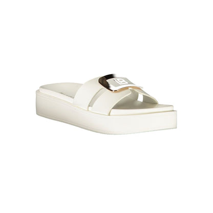 Laura Biagiotti Women's Polyurethane Slippers - White Signature