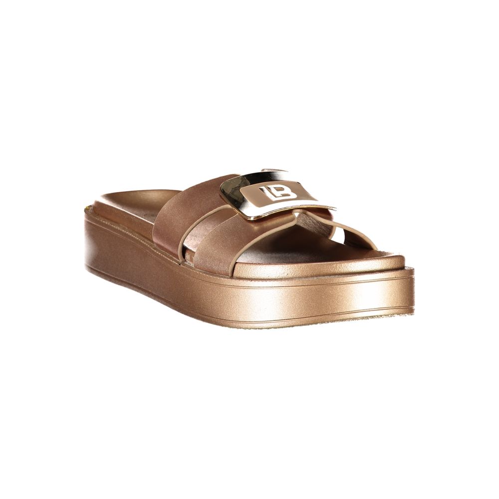 Laura Biagiotti Bronze Polyethylene Slippers