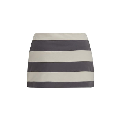 Skirt by Miu Miu for women in cotton multicolor, patterned & striped features an tailored silhouette, artfully capturing the essence of Women's Cotton Short Mini Skirt in a sophisticated short mini.