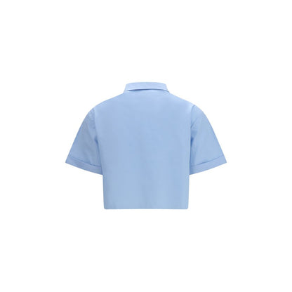 Miu Miu Blue Cotton Shortsleeve Shirt
