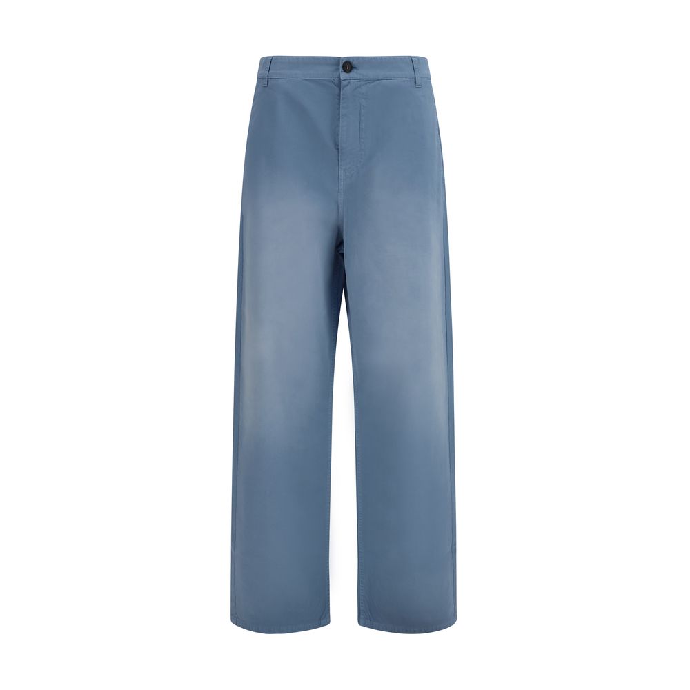 Casual Pants by Miu Miu for women in cotton blue features an sophisticated mid rise and straight, regular-fit & wide with a precise long, creating a sophisticated and sophisticated silhouette.