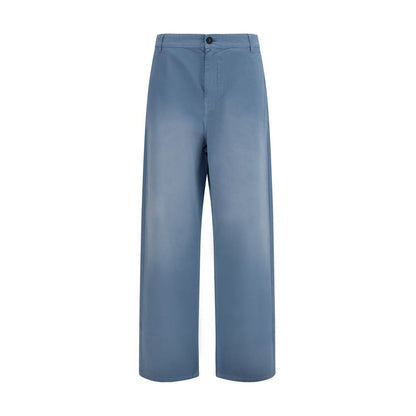 Casual Pants by Miu Miu for women in cotton blue features an sophisticated mid rise and straight, regular-fit & wide with a precise long, creating a sophisticated and sophisticated silhouette.