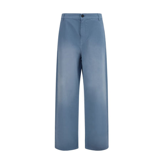 Casual Pants by Miu Miu for women in cotton blue features an sophisticated mid rise and straight, regular-fit & wide with a precise long, creating a sophisticated and sophisticated silhouette.