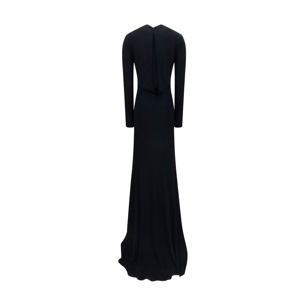 Dress by Tom Ford for women in viscose black features an sultry silhouette defined by a and , falling to an sultry long for a sultry look.