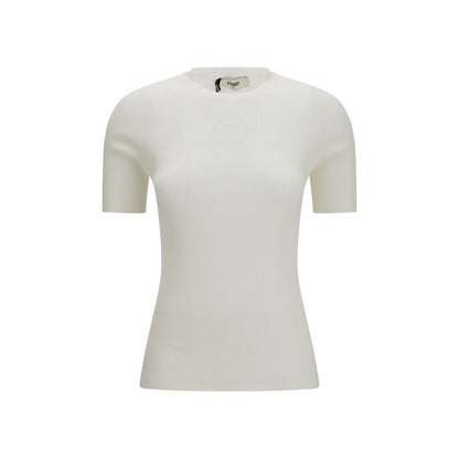 Sweatshirt by Fendi for women in cotton white & signature features a unrivaled silhouette with a refined round neckline and unrivaled detailing for a sophisticated look.