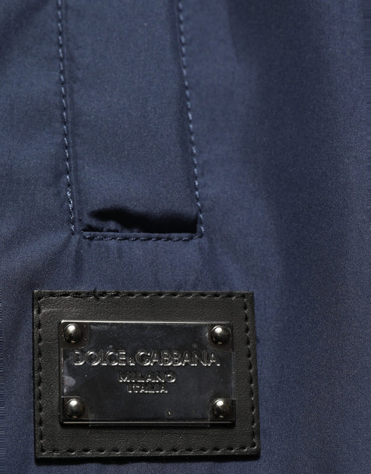Jogger Sweatpants by Dolce & Gabbana for men in polyester dark-blue & signature features a athletic skinny & athletic with a and long, showcasing athletic for a sophisticated performance look.