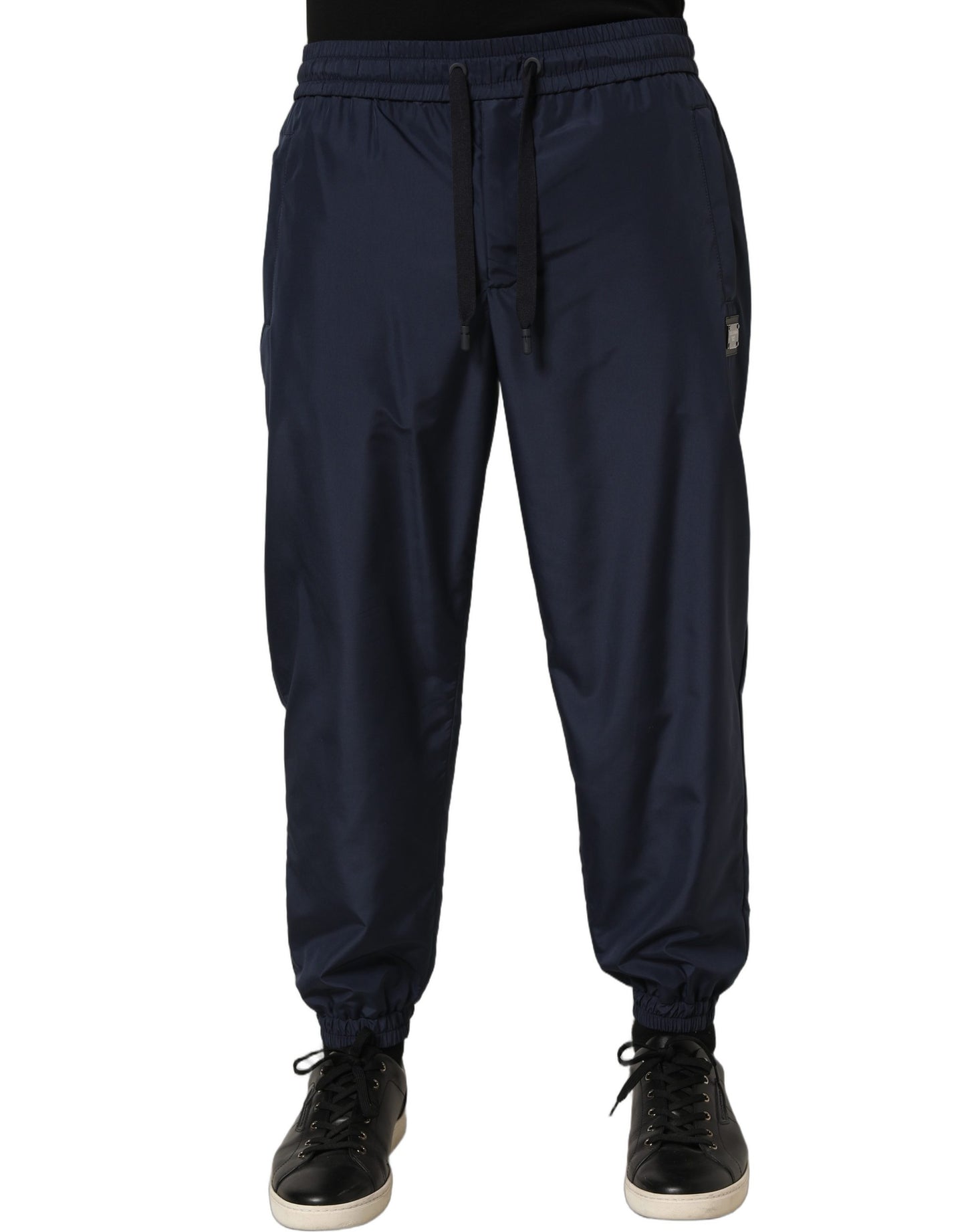 Dolce & Gabbana Dark Blue Polyester Jogger Sweatpants Pants