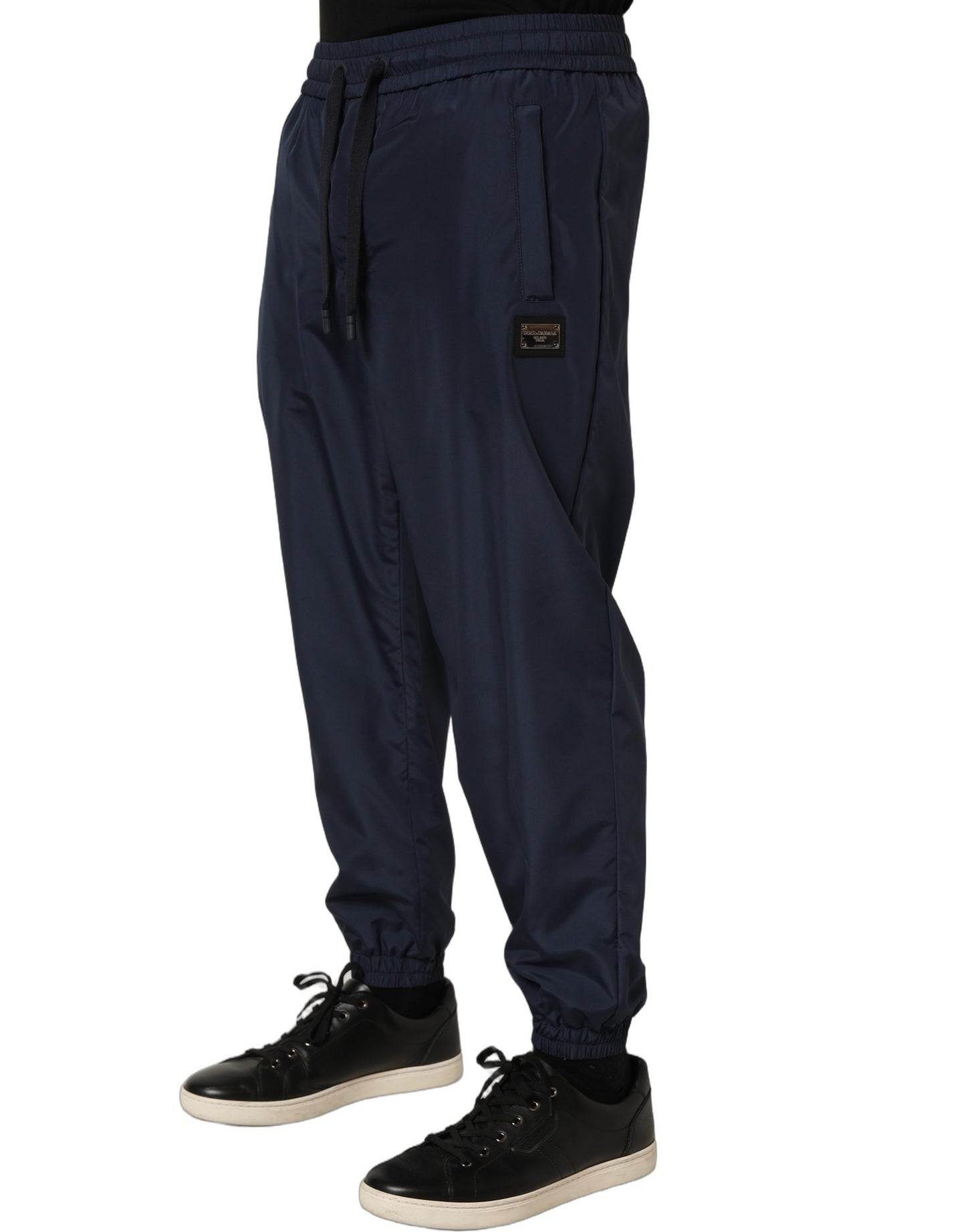 Dolce & Gabbana Dark Blue Polyester Jogger Sweatpants Pants
