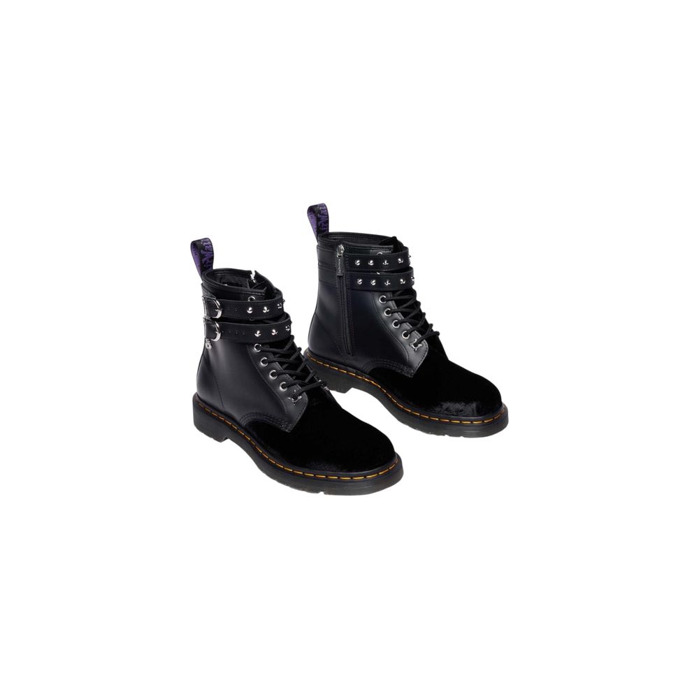 Dr. Martens Women's Leather & Velvet Lace-Up Strap Boots - Black