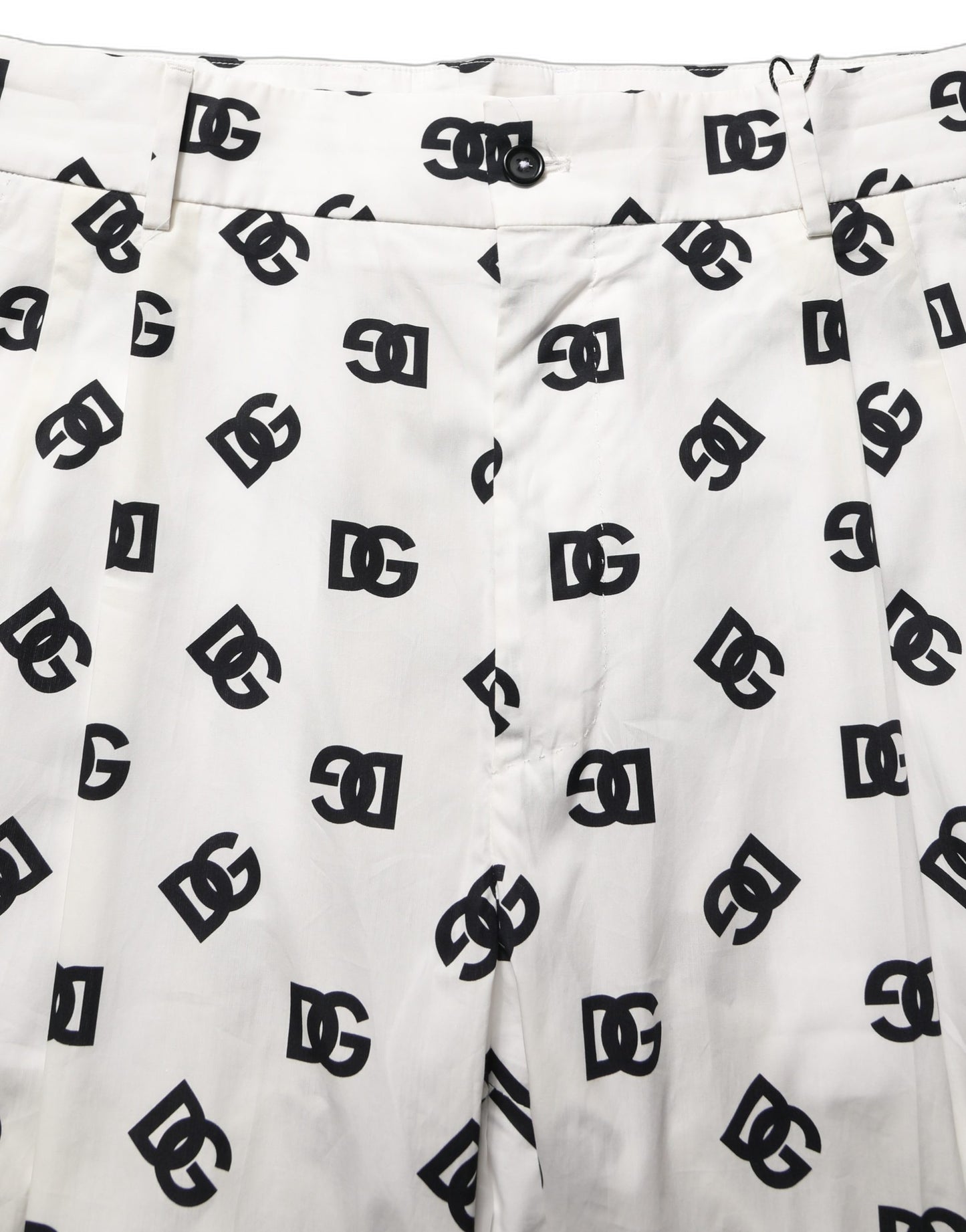 Dolce & Gabbana White Logo Skinny Leg Dress Men Trouser Pants