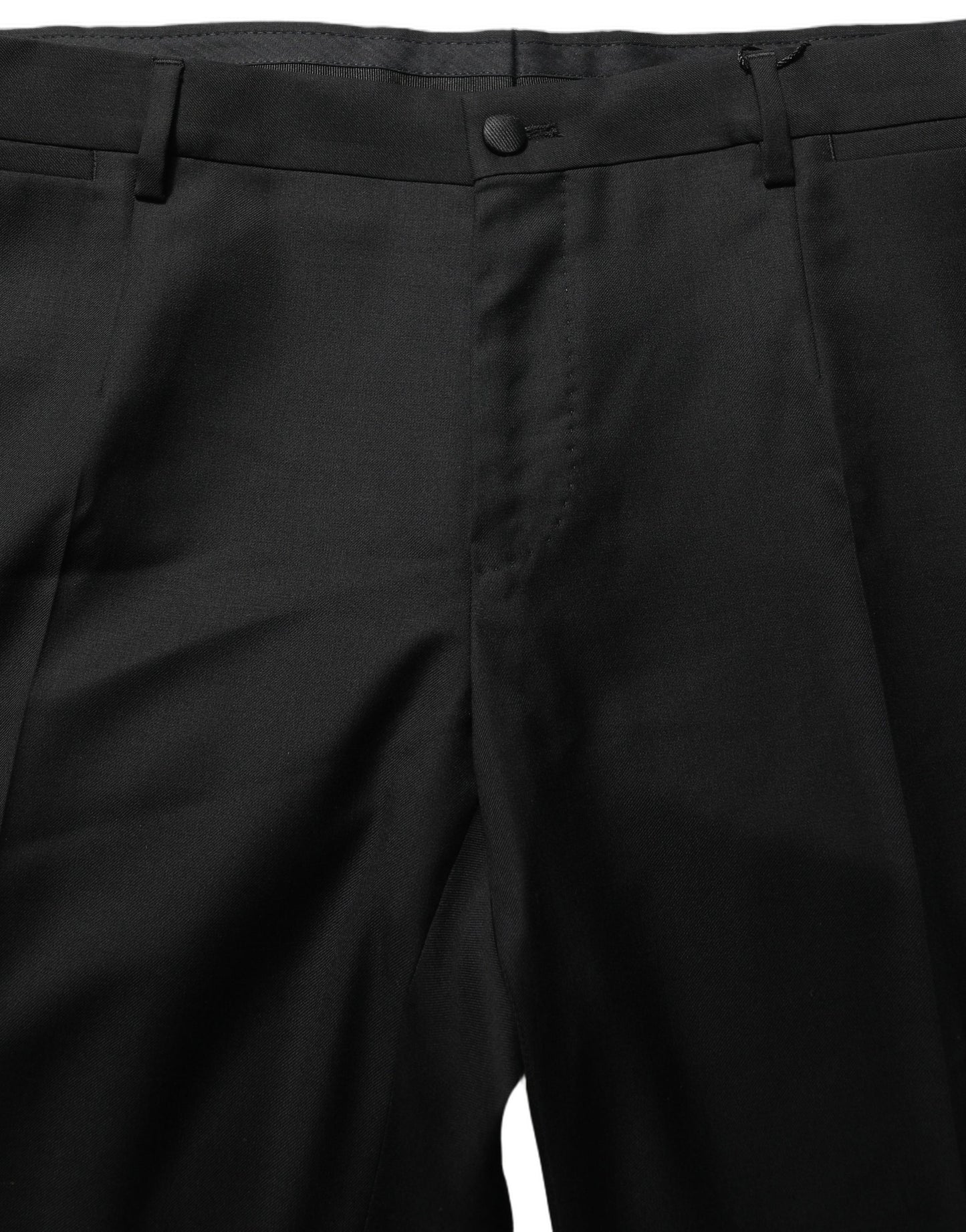 Dolce & Gabbana Black Wool Skinny Leg Dress Trouser Pants
