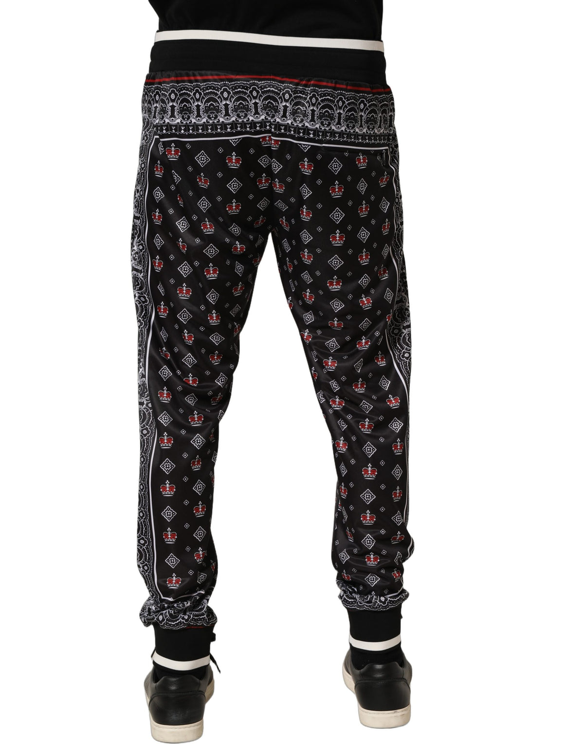 Dolce & Gabbana Men's Skinny Polyester Jogger Sweatpants - Black Signature