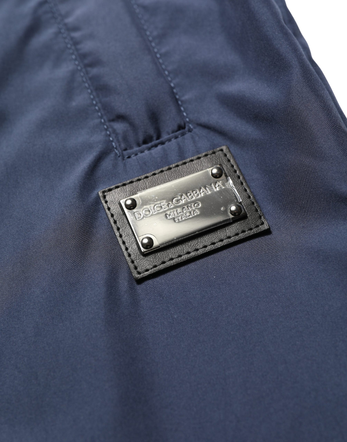 Dolce & Gabbana Men's Skinny Athletic Polyester Jogger Sweatpants - Dark Blue Signature