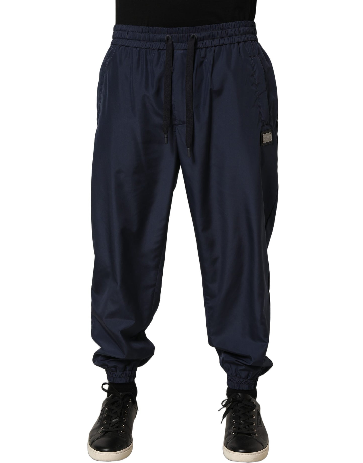 Dolce & Gabbana Dark Blue Polyester Jogger Sweatpants Pants