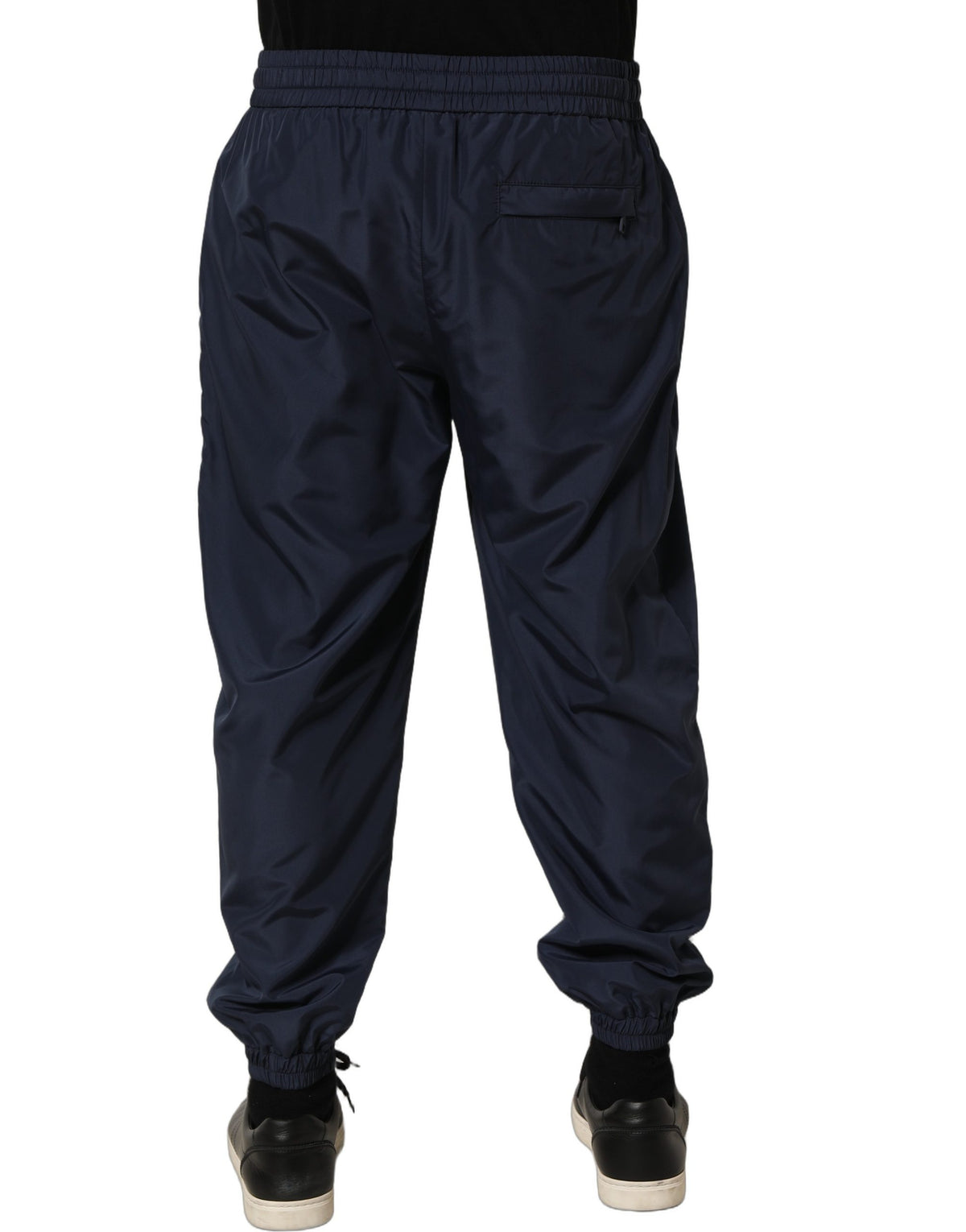 Dolce & Gabbana Men's Skinny Athletic Polyester Jogger Sweatpants - Dark Blue Signature