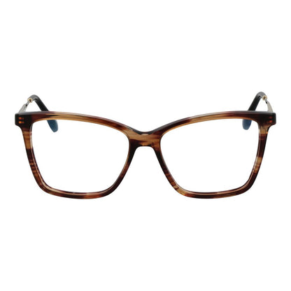 Eyeglasses Frames by Victoria Beckham for women in metal and brown showcases a refined silhouette, detailed with a brown coloured frame finish and a sophisticated full-frame frame design.