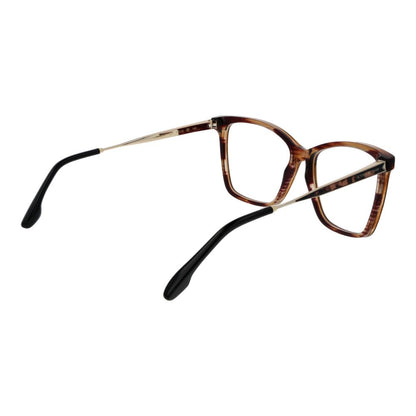 Eyeglasses Frames by Victoria Beckham for women in metal brown showcases a refined full-frame frame design with a refined brown coloured frame finish for a refined and sophisticated look.