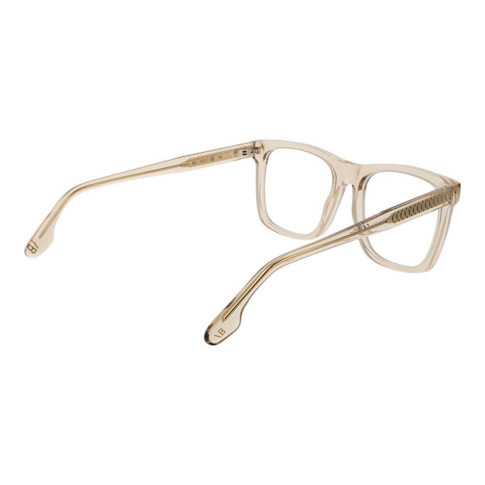 Eyeglasses Frames by Victoria Beckham for women in metal beige showcases a reflective silhouette, artfully incorporating a sophisticated beige coloured frame with a distinct full-frame frame design.