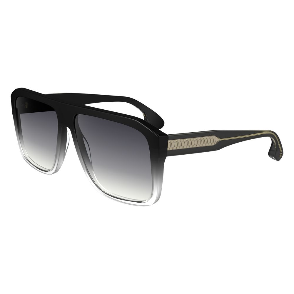 Victoria Beckham Browline Gradient Medium-Tint Plastic Sunglasses - Black