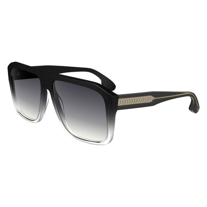 Victoria Beckham Browline Gradient Medium-Tint Plastic Sunglasses - Black