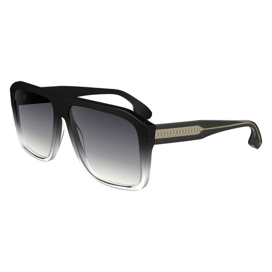 Victoria Beckham Browline Gradient Medium-Tint Plastic Sunglasses - Black