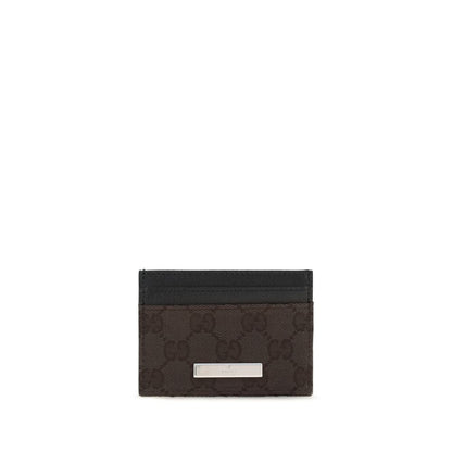 Cardholder Wallet by Gucci for women in bos taurus calf leather brown presents a streamlined silhouette, showcasing the sophisticated design of the Gg Bos Taurus Calf Leather Cardholder Wallet collection with functional card-organization.