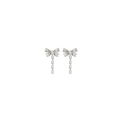 Earrings by Self-Portrait for women in modacrylic & cotton denim silver showcases a captivating silhouette, featuring an captivating drop stud from the Women's Drop Stud Silver Brass & Crystal Earrings collection for a captivating finish.