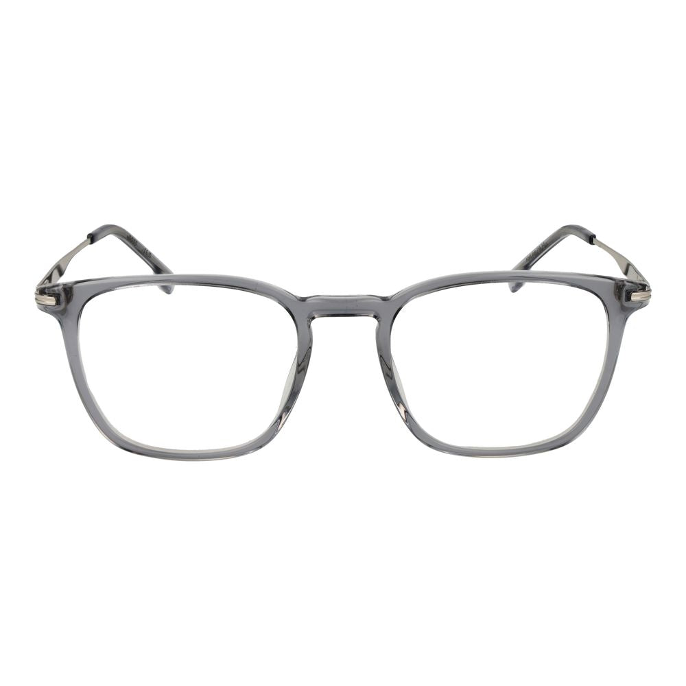 Eyeglasses Frames by Hugo Boss for men in acetate gray showcases a reflective silhouette, artfully incorporating a sophisticated gray coloured frame with a distinct full-frame frame design.