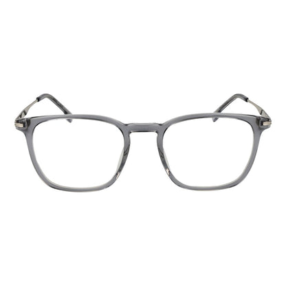 Eyeglasses Frames by Hugo Boss for men in acetate gray showcases a reflective silhouette, artfully incorporating a sophisticated gray coloured frame with a distinct full-frame frame design.