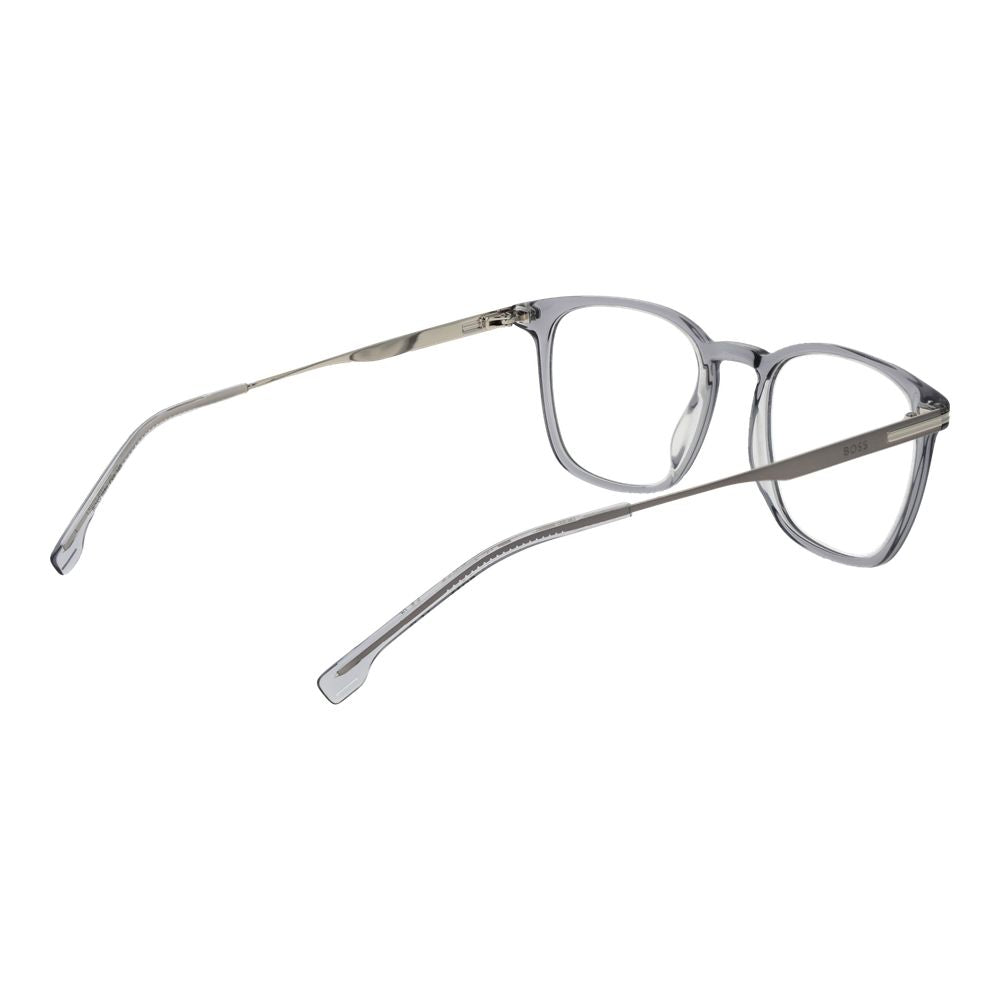 Eyeglasses Frames by Hugo Boss for men in acetate and gray showcases an refined full-frame frame design featuring a sophisticated gray coloured frame for an refined and refined aesthetic.