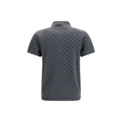 This Polo Shirt by Gucci for men in wool & silk gray, patterned & jacquard presents a flawless silhouette, showcasing flawless detailing and a refined for a truly flawless aesthetic.