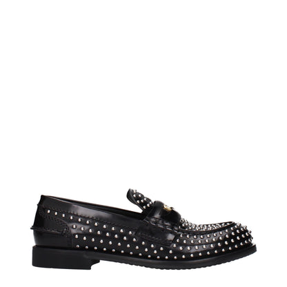 This Flat Loafer Slip-On Shoes by Miu Miu for women in leather black features an exquisite silhouette from the Women's Leather Flat Loafer Slip-On Shoes collection, defined by a sophisticated flat and elegant .