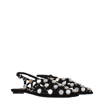 Ballet Flat Shoes by The Attico for women in suede leather black showcases a enchanting silhouette as part of the Women's Suede Leather Ballet Flat Shoes collection, defined by a enchanting and for a enchanting look.