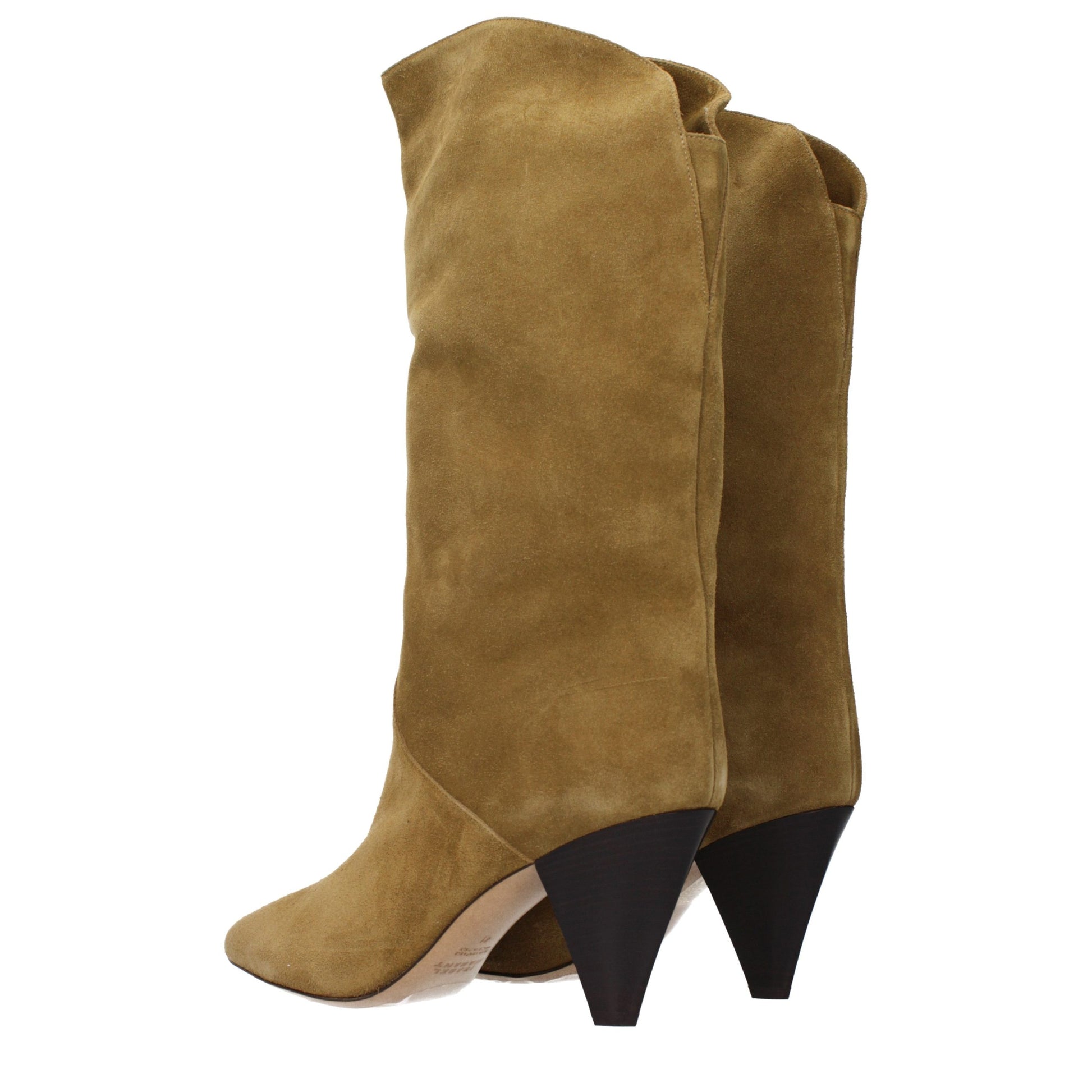 High-Heel Boots by Isabel Marant for women in suede leather brown features an dynamic silhouette, showcasing the dynamic Women's Suede Leather High-Heel Boots design with its distinctive high-heel and elegant .