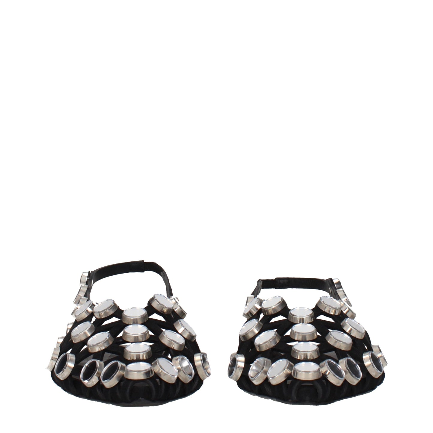 Ballet Flat Shoes by The Attico for women in suede leather black showcases a resplendent Women's Suede Leather Ballet Flat Shoes aesthetic with a and .