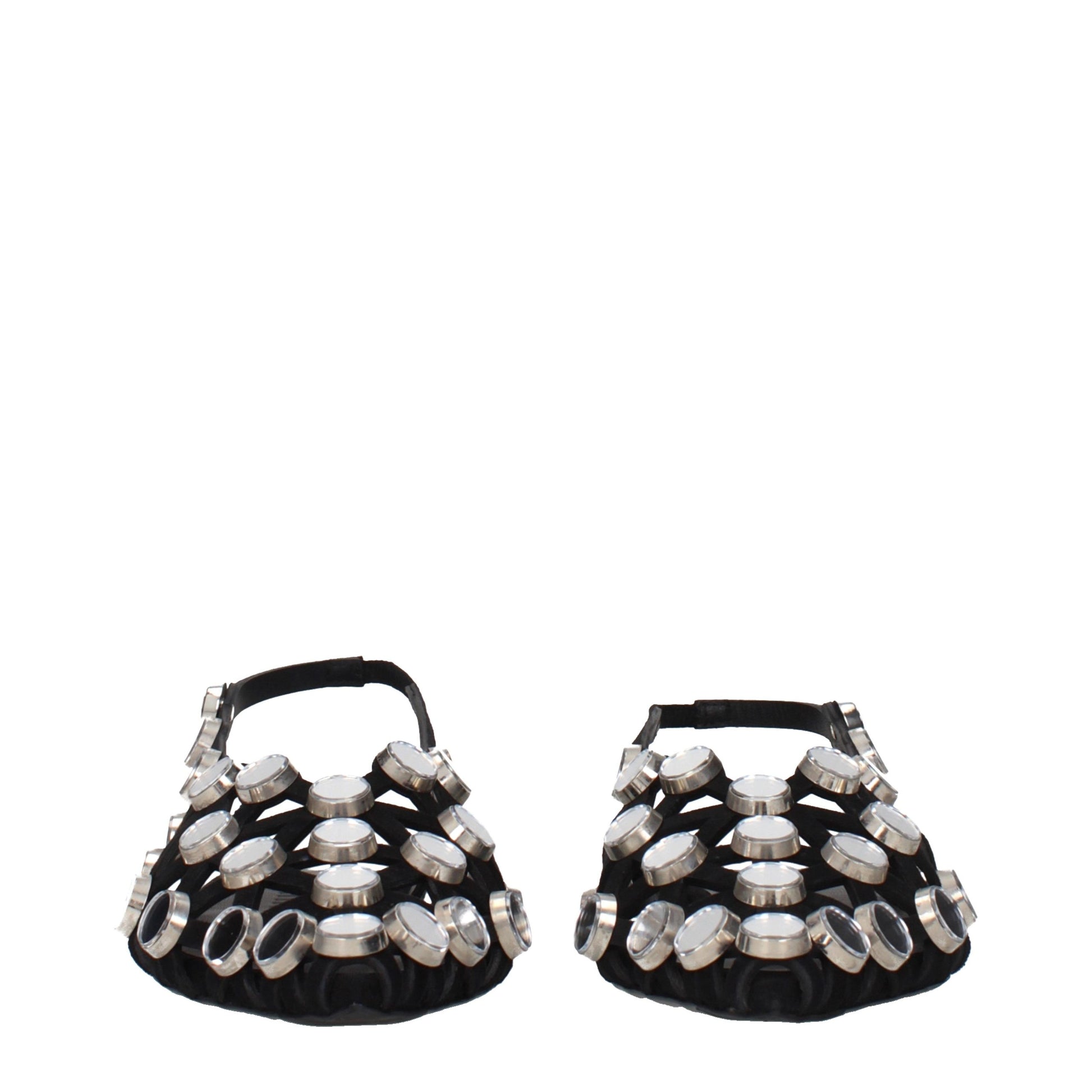 Ballet Flat Shoes by The Attico for women in suede leather black showcases a resplendent Women's Suede Leather Ballet Flat Shoes aesthetic with a and .