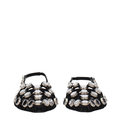 Ballet Flat Shoes by The Attico for women in suede leather black showcases a resplendent Women's Suede Leather Ballet Flat Shoes aesthetic with a and .