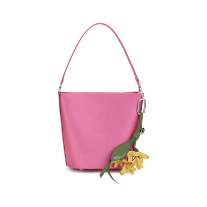 Small Bucket Handbag by Self-Portrait for women in polyester satin multicolor & signature features an sun-drenched silhouette, showcasing a secure magnetic, ample , and versatile for a truly sun-drenched finish.