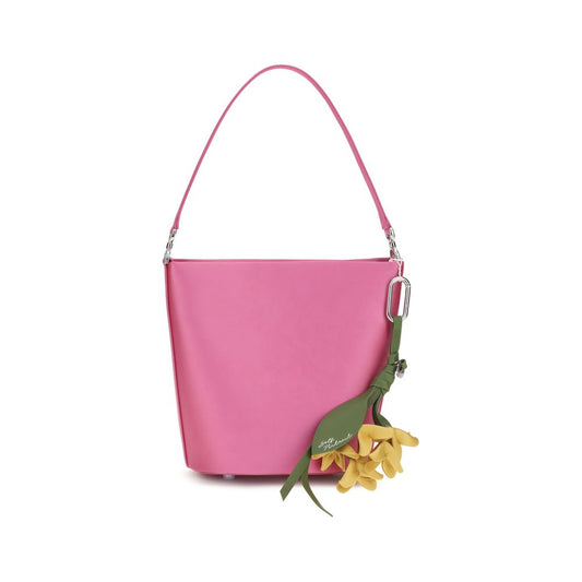 Small Bucket Handbag by Self-Portrait for women in polyester satin multicolor & signature features an sun-drenched silhouette, showcasing a secure magnetic, ample , and versatile for a truly sun-drenched finish.